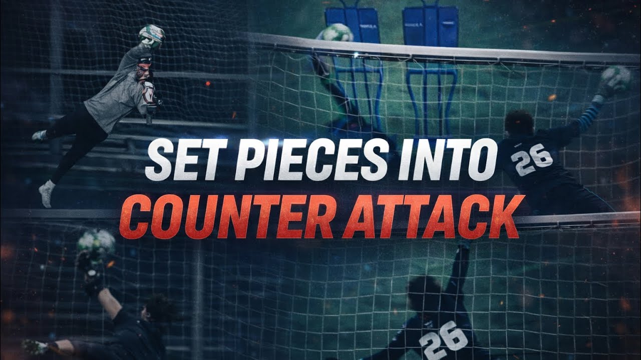 Goalkeeper Set Pieces Drill Into Counter Attack Full MLS Next Goalkeeping Training