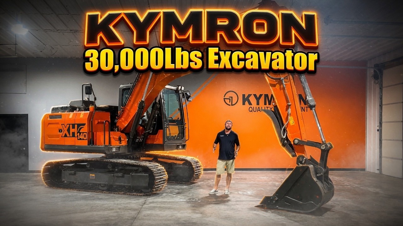 All new 30,000 LB KYMRON Excavator with KUBOTA Engine!