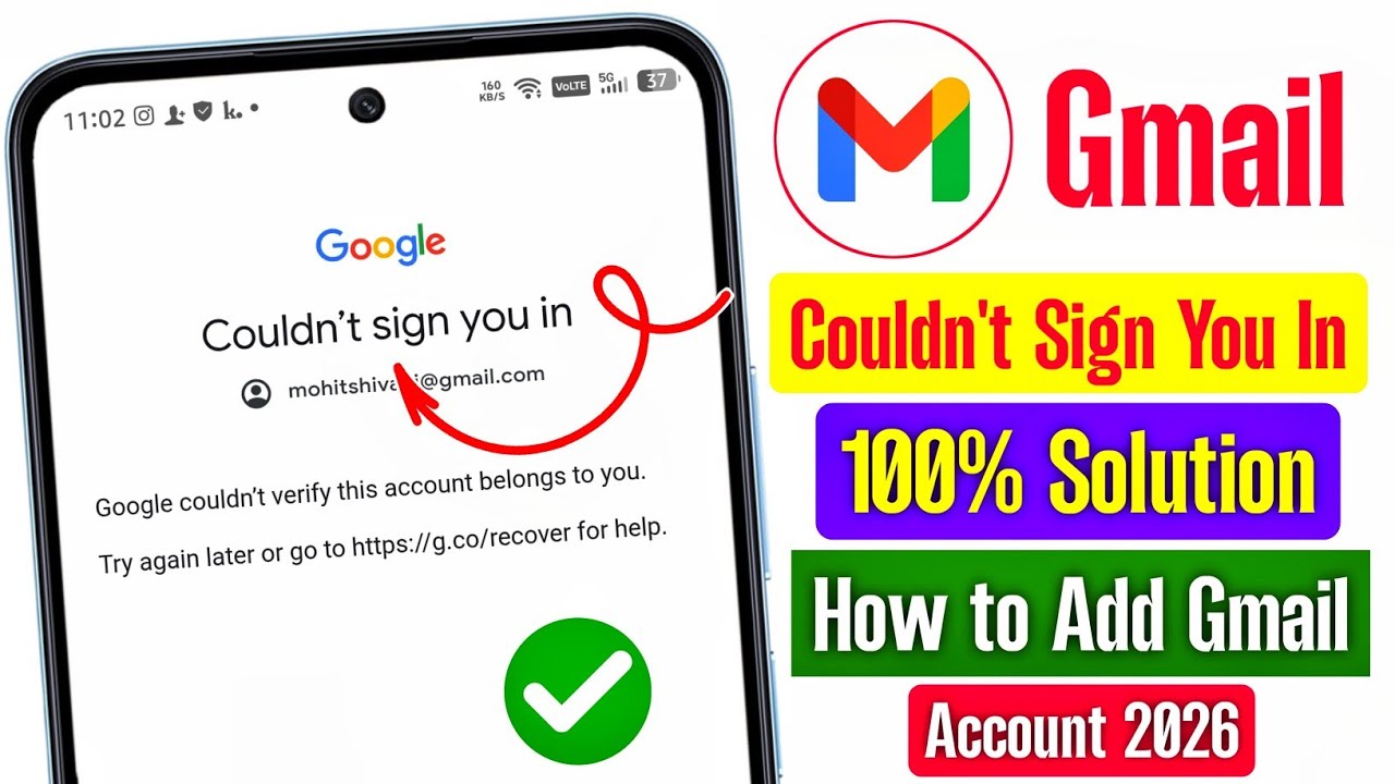 couldn't sign you in problem in gmail account | couldn't sign you in problem | couldn't sign you in