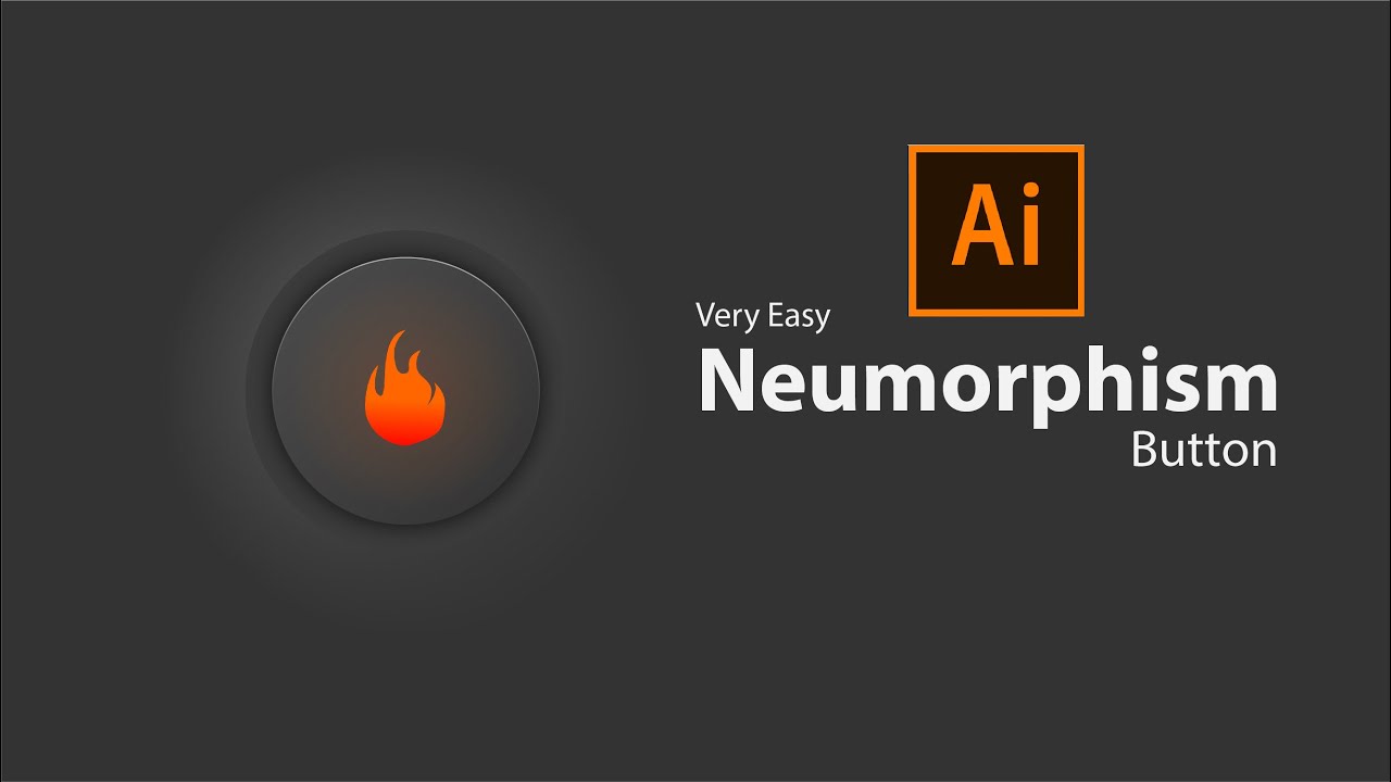 How to Design a Neumorphic Button in Adobe Illustrator Step by Step #Neumorphism#NeumorphicDesign