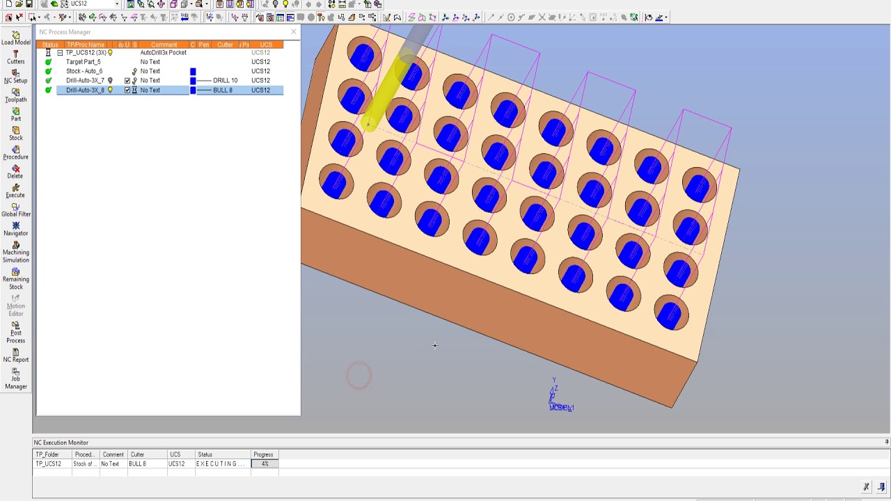 Pocket vs AutoDrill3x CimatronE12