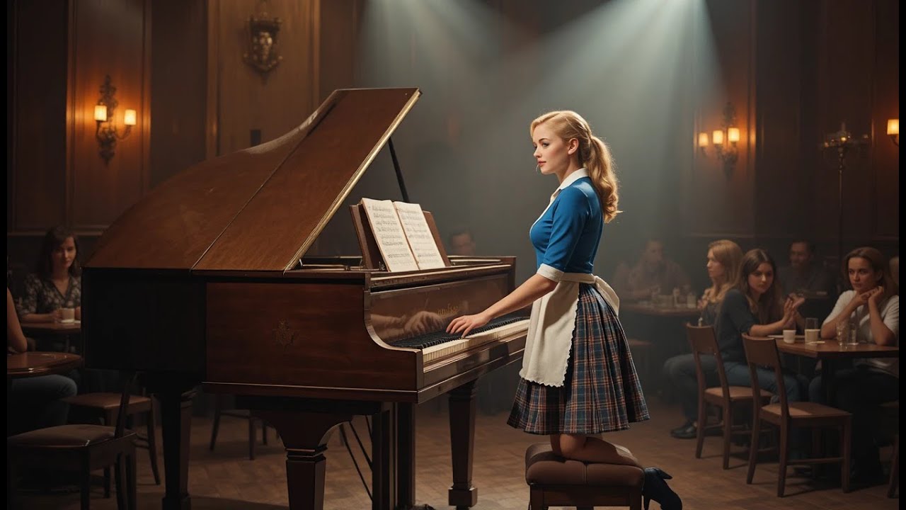 Kellnerin überrascht alle mit atemberaubendem Klavierauftritt – ein unvergesslicher Moment
