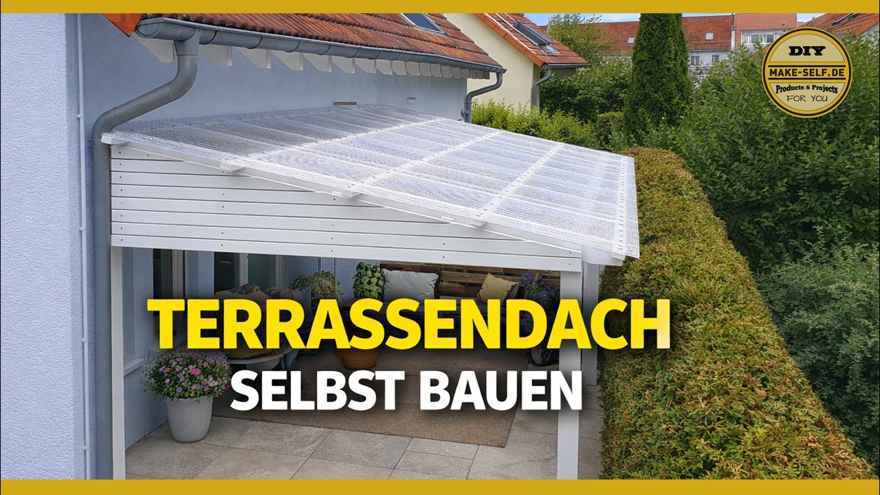 DIY Terrassenüberdachung aus Holz mit Wellplatten 🏡