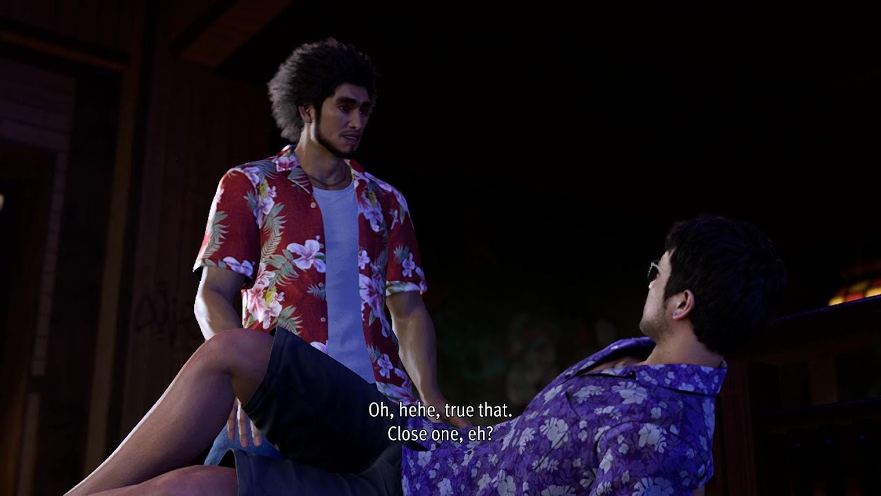 Ichiban saves Tomizawa and Kiryu makes fun of Ichiban's hair (English Dub)