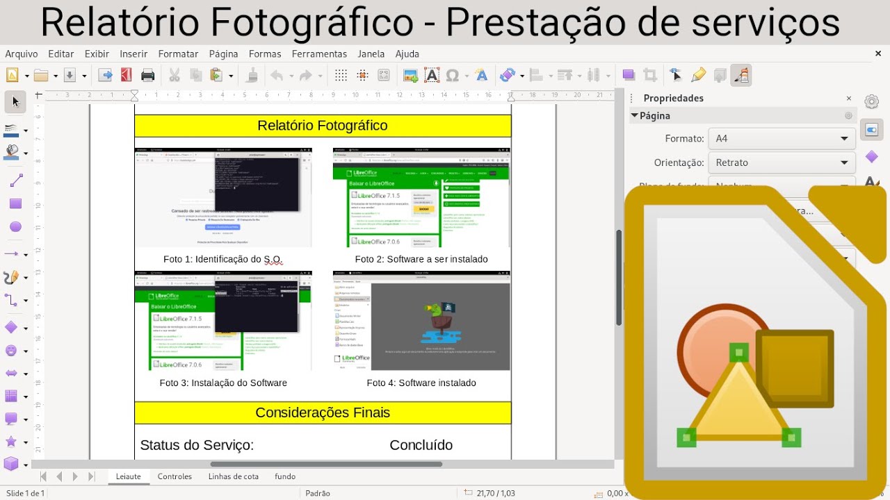 Relatório Fotográfico no LibreOffice