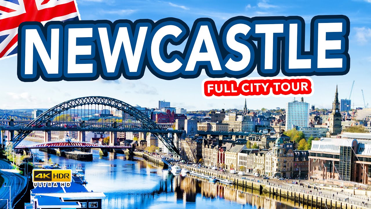 NEWCASTLE UPON TYNE | Tour of Newcastle Quayside from Tyne Bridge to Castle | 4K Walk