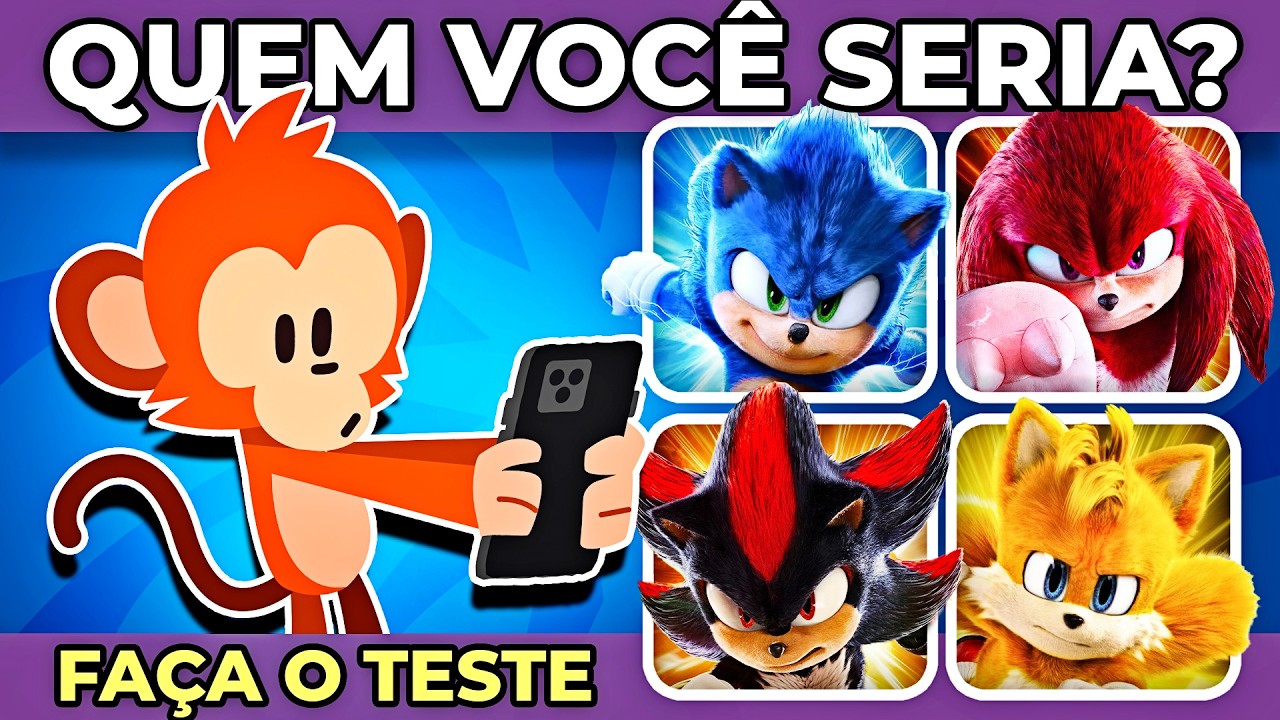 🦔⚡🔵 QUE PERSONAGEM DE SONIC VOCÊ SERIA? | Descuba no teste de personalidade 