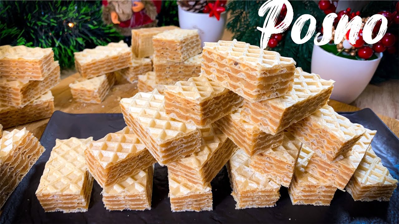 Oblande sa keksom i orasima - Walnuts wafer - CooKing Recepti