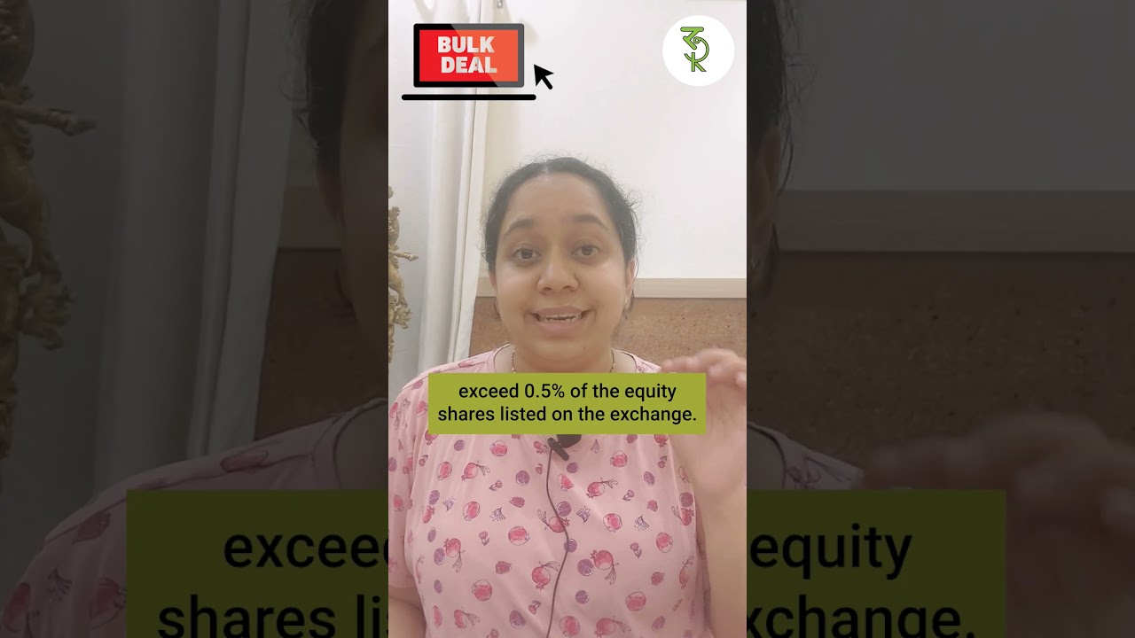 What are bulk deals and block deals in stock market? #viral #shorts #shortvideo