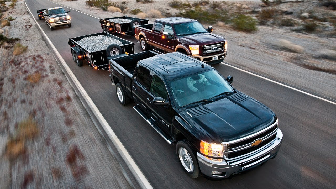 2012 Chevrolet Silverado 2500 vs. 2012 Ford F-250 Super Duty, 2012 Ram 2500 - CAR and DRIVER