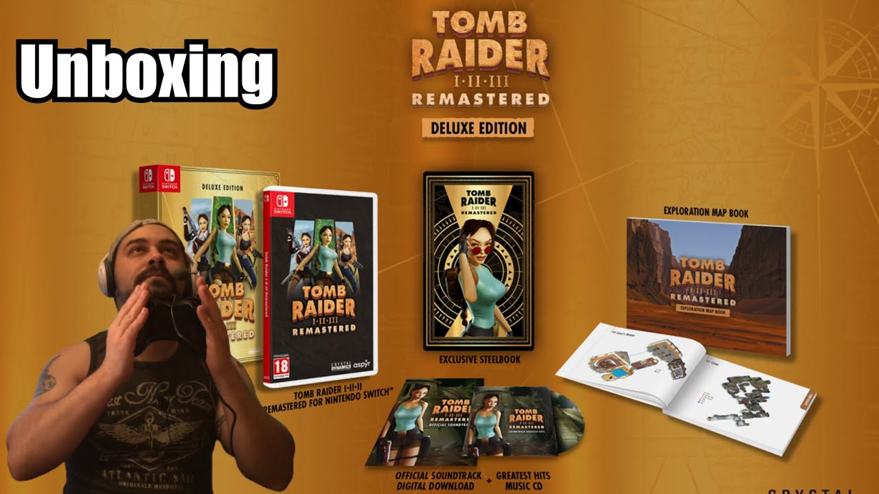 Tomb Raider I-II-III Remastered Deluxe Edition Nintendo Switch 📦 Unboxing