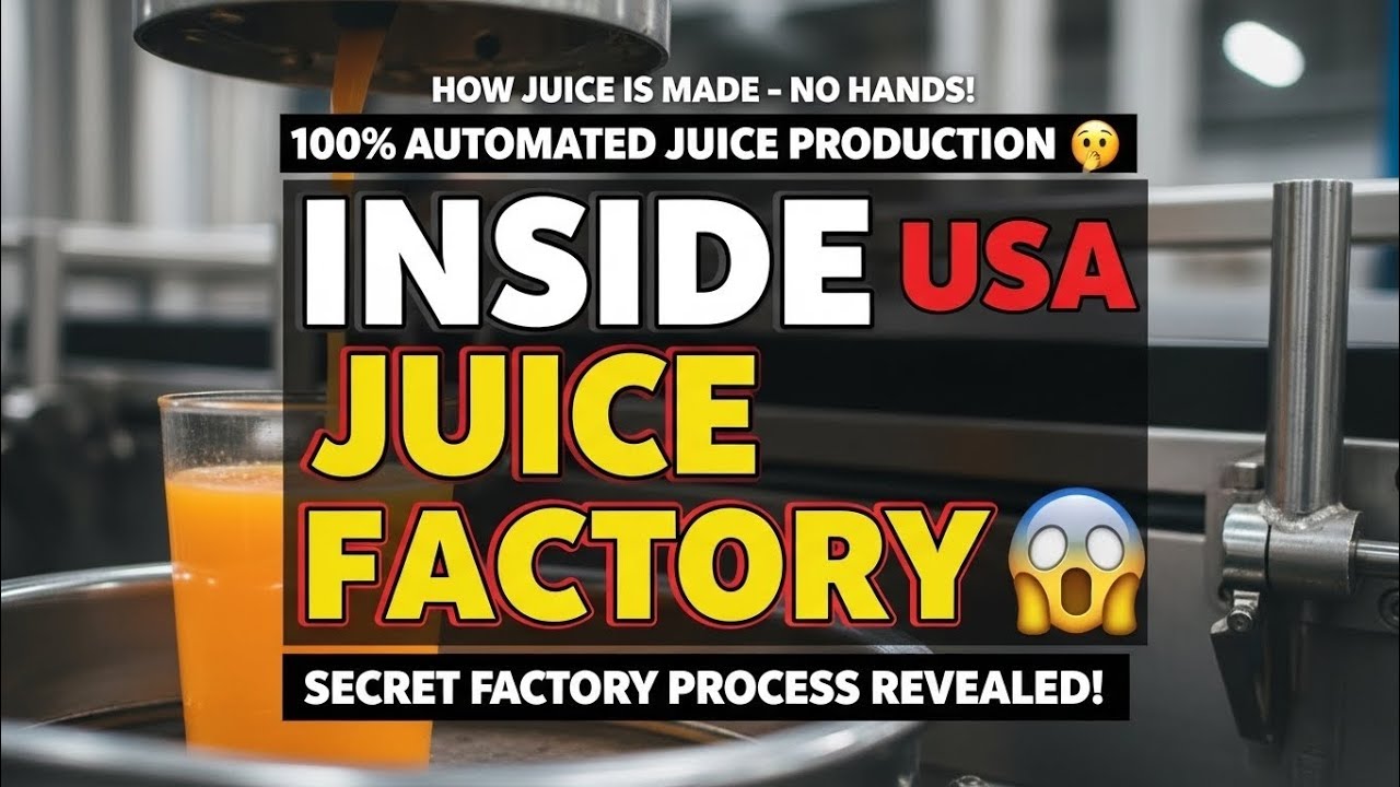 “INSIDE USA MODERN JUICE FACTORY 😱 | Fully Automated Process”