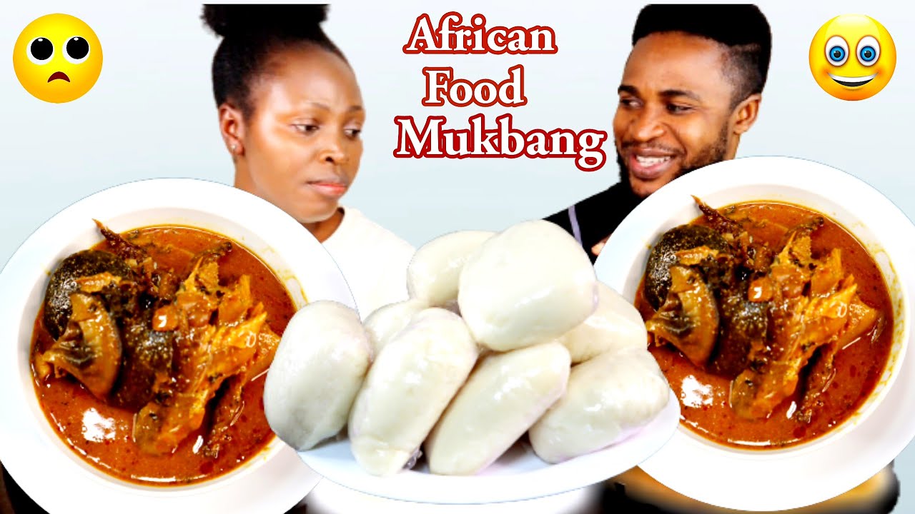 MASSIVE FUFU AND OGBONO SOUP WITH SNAIL 🐌 EATING CHALLENGE | AFRICAN FOOD MUKBANG