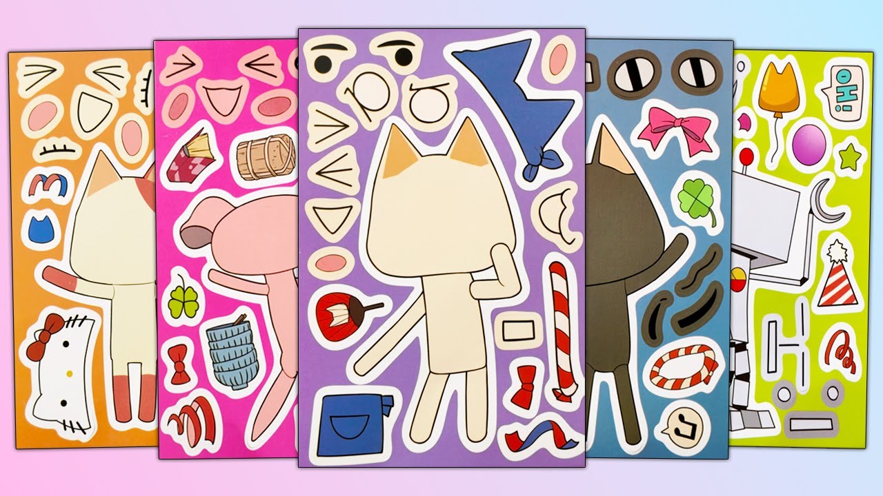 DOKO DEMO ISSYO STICKER BOOK DECORATION | TORO INOUE, KURO & RICKY STICKER ACTIVITY