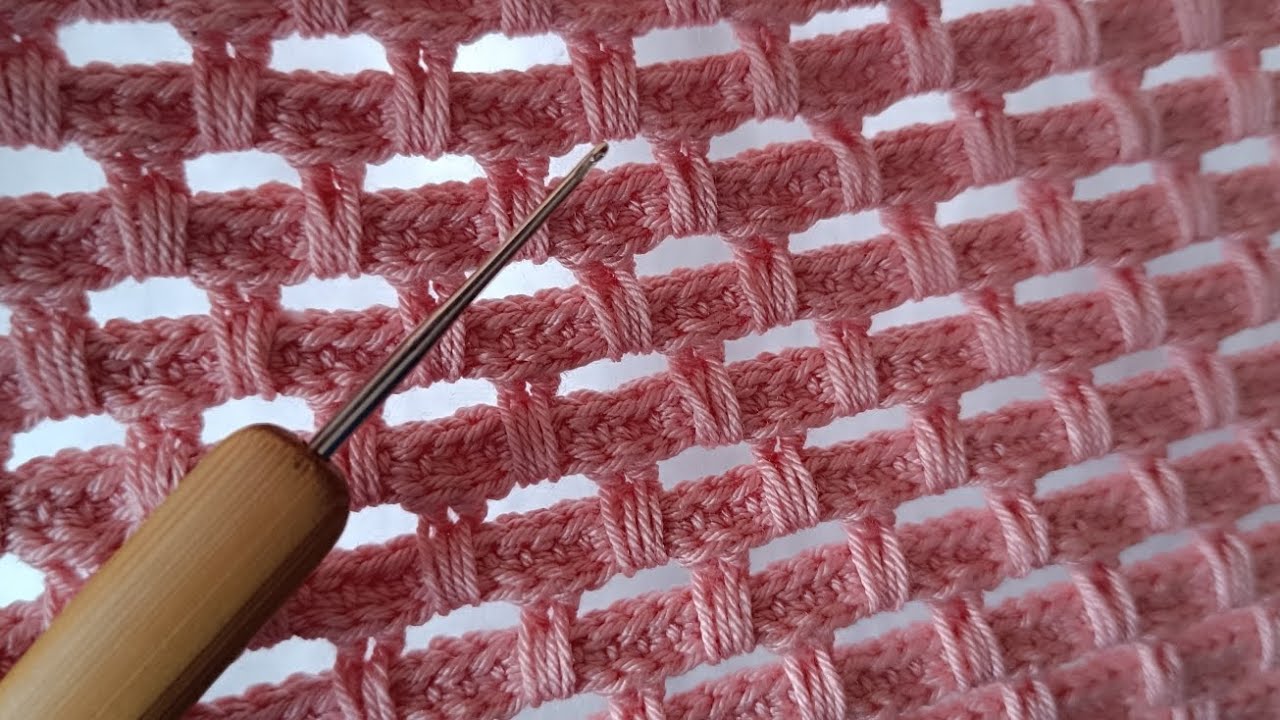 Crochet Pattern With Straps Delicately Woven Into A Mesh