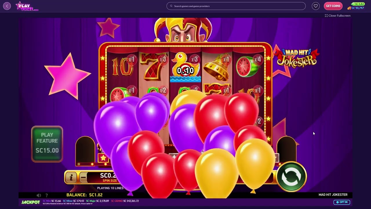 Mad Hit Jokester Slot Game   PlayFame com