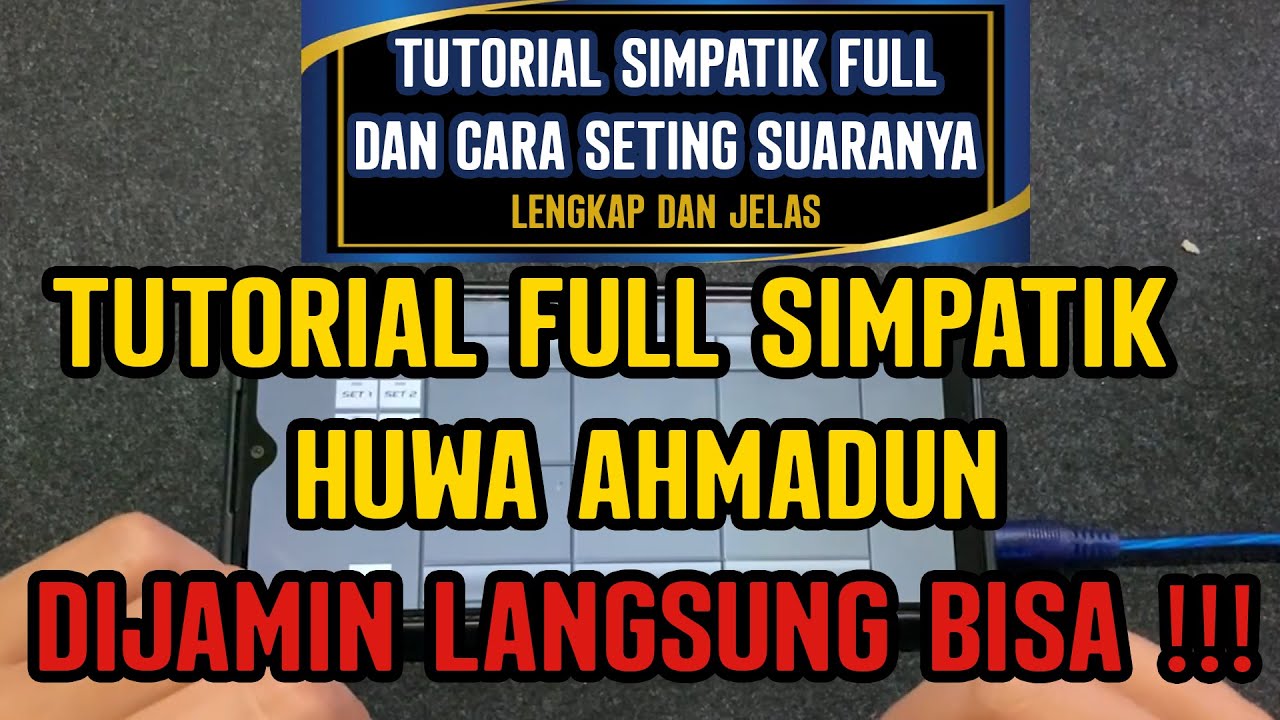 TUTORIAL SIMPATIK FULL DAN CARA SETTING SUARANYA DIJAMIN LANGSUNG BISA | WAJIB NONTON SAMPAI SELESAI