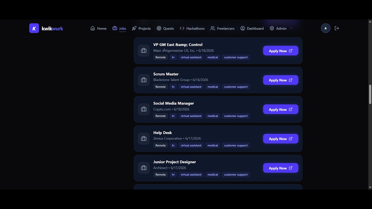 FINDIND WEB3 JOBS ON KWIKWURK - PRODUCT DEMO VIDEO