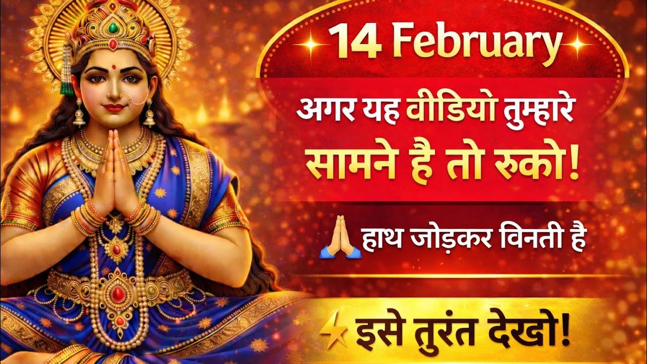 14 फरवरी! अगर यह वीडियो तुम्हारे सामने है तो रुको! तुरंत देखो..🌺maa Laxmi ka sandesh 🌺