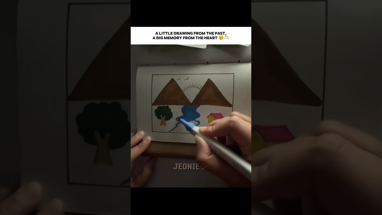 We learned to draw like this once... suddenly, it became a memory 🥹🫶🏻 #shorts #jeonie