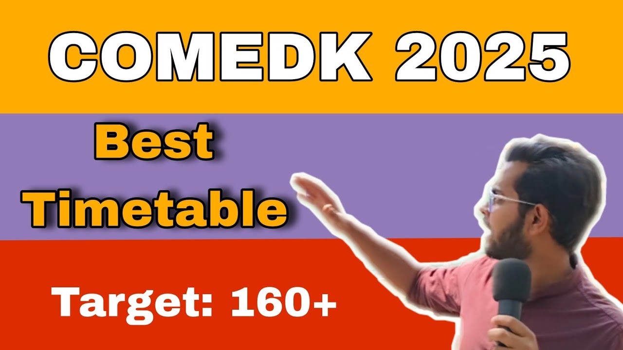 COMEDK 2025| Time Table| Target 160+ 🔥| Best Preparation strategy 😍| Must watch [Ash Academy JEE]