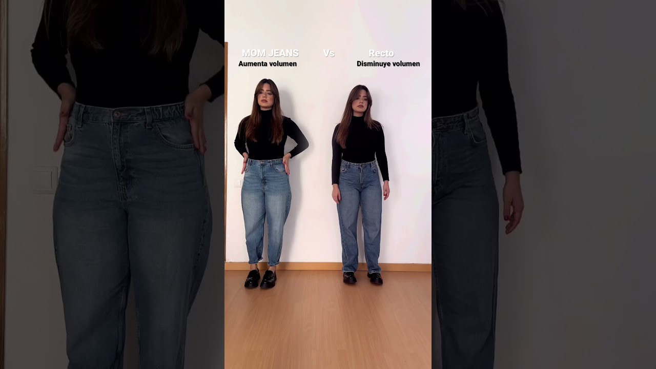 Mom jeans va jeans rectos