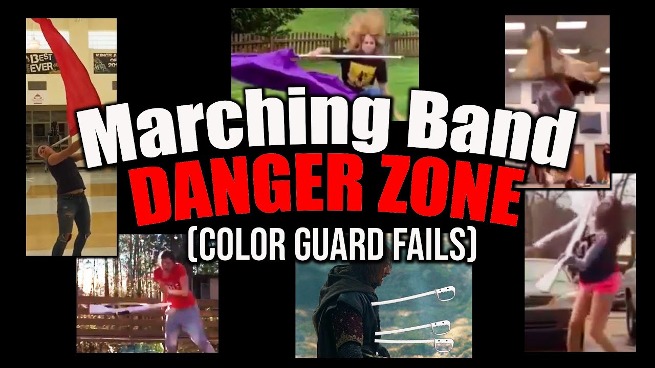 Marching Band DANGER ZONE (Color Guard Fails)