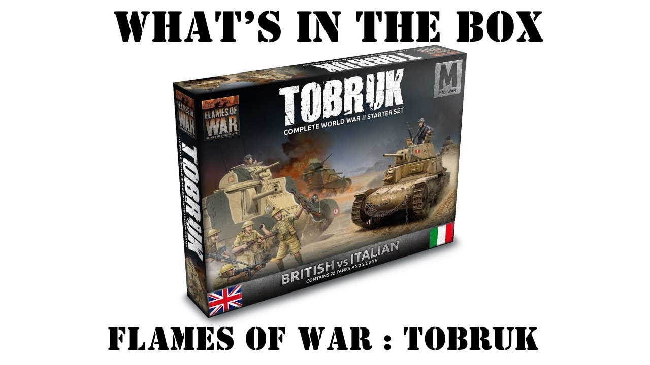 Распаковка стартового набора Tobruk для двух игроков в игре Flames of War.