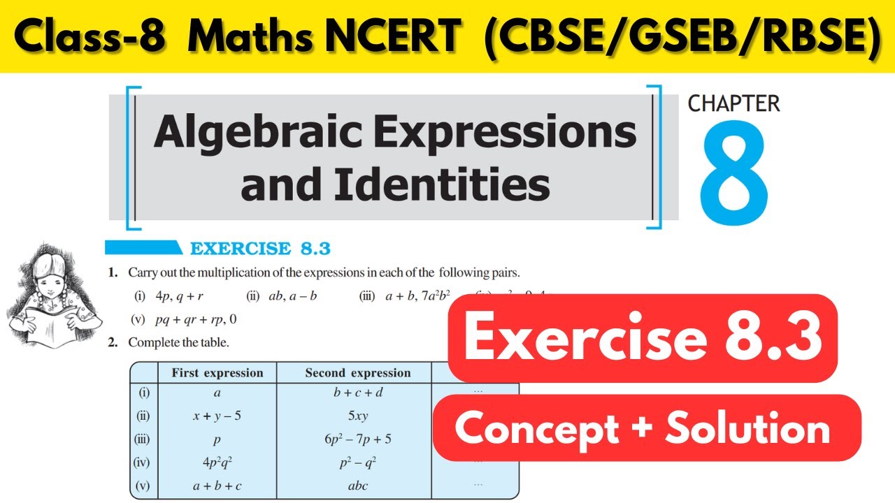 Class 8 Maths Chapter 8 Algebraic Expressions and Identities Exercise 8.3 #class8maths