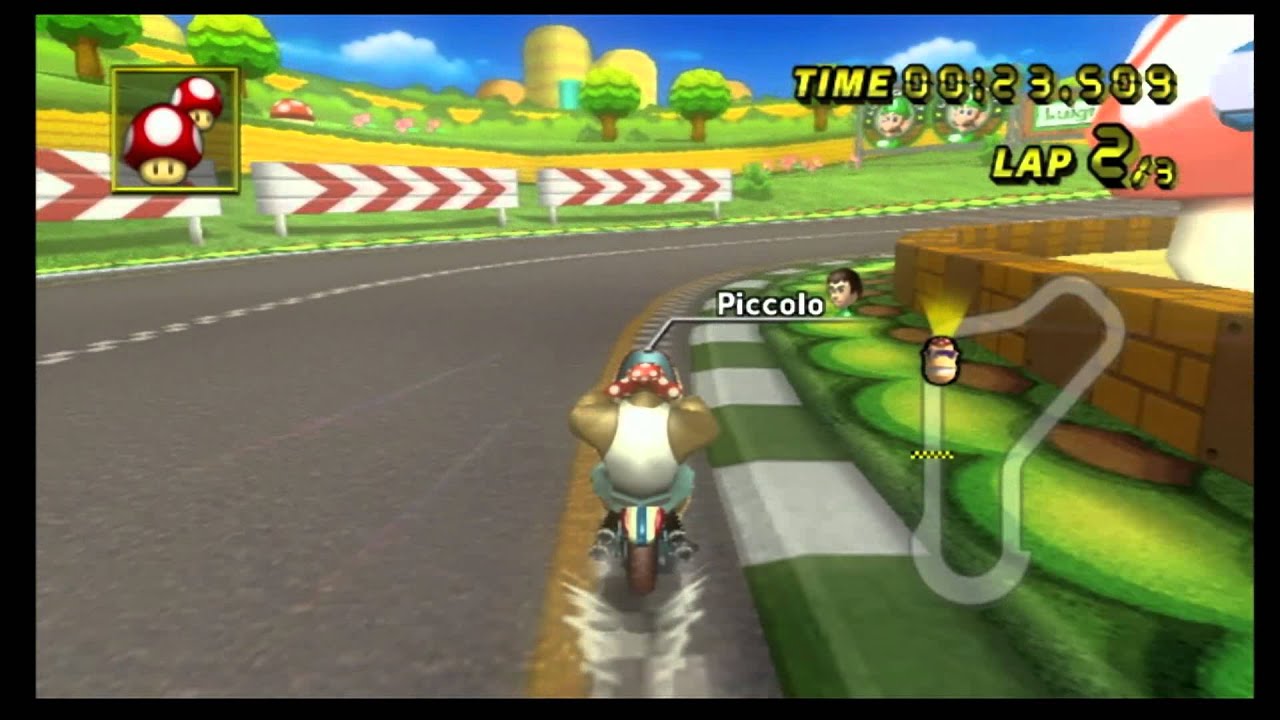 Mario Kart Wii Time Trial: Luigi Circuit (1'10