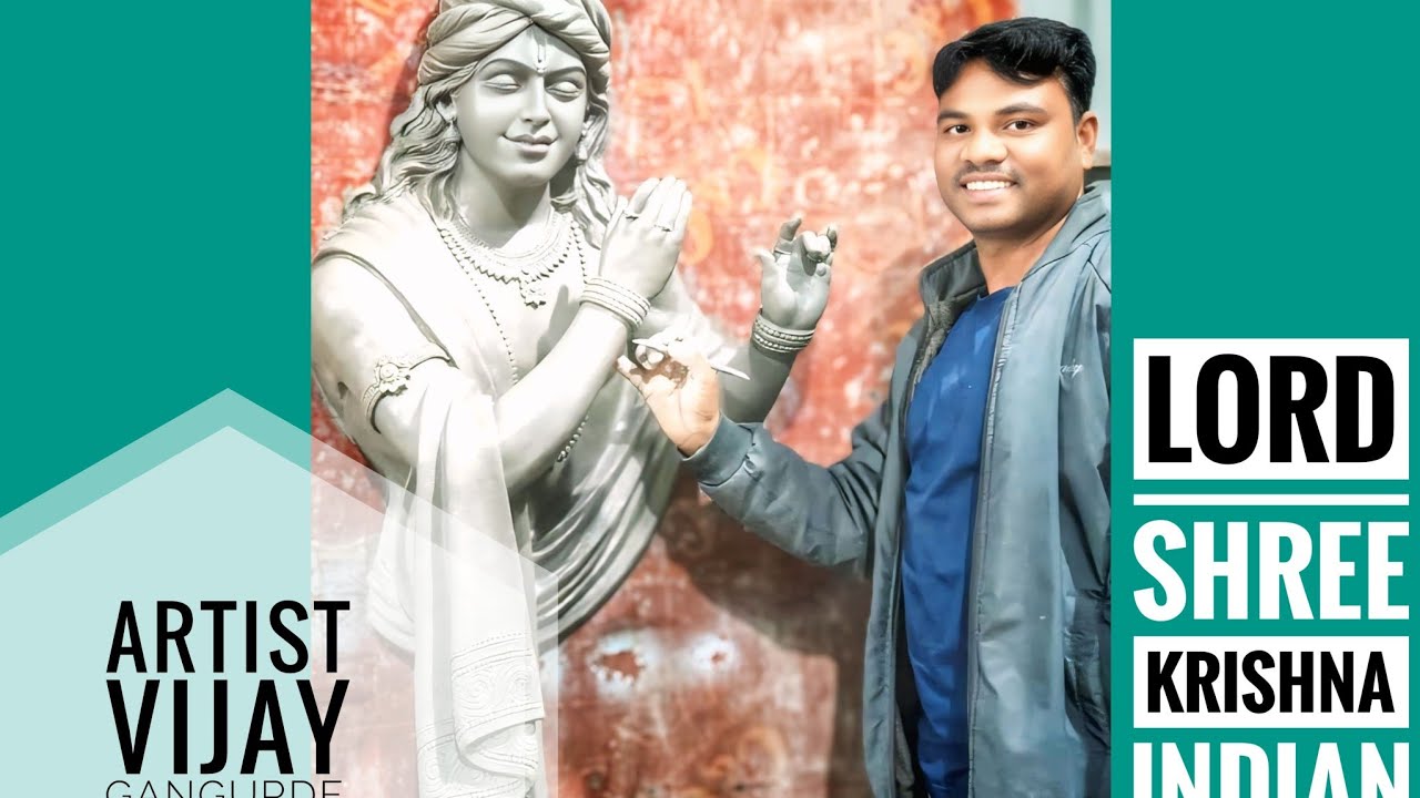Amazing Lord Krishna Wall Art Mural | पूर्ण प्रोसेस वीडियो#clayart #creativeart #statue#muralproject