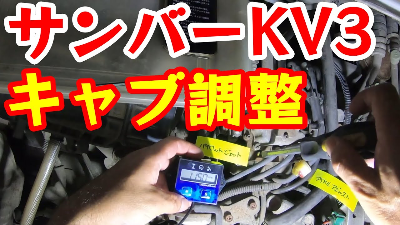 【サンバーKV3】キャブ調整の仕方