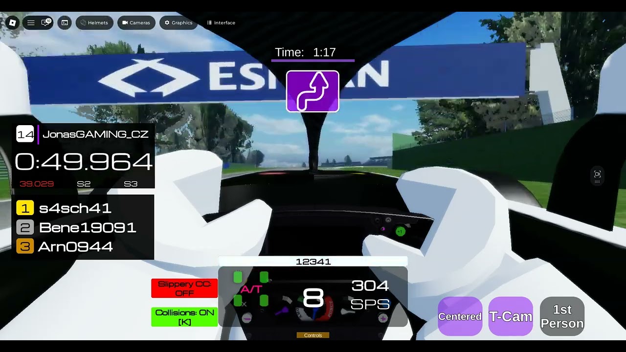 1 lap and crash