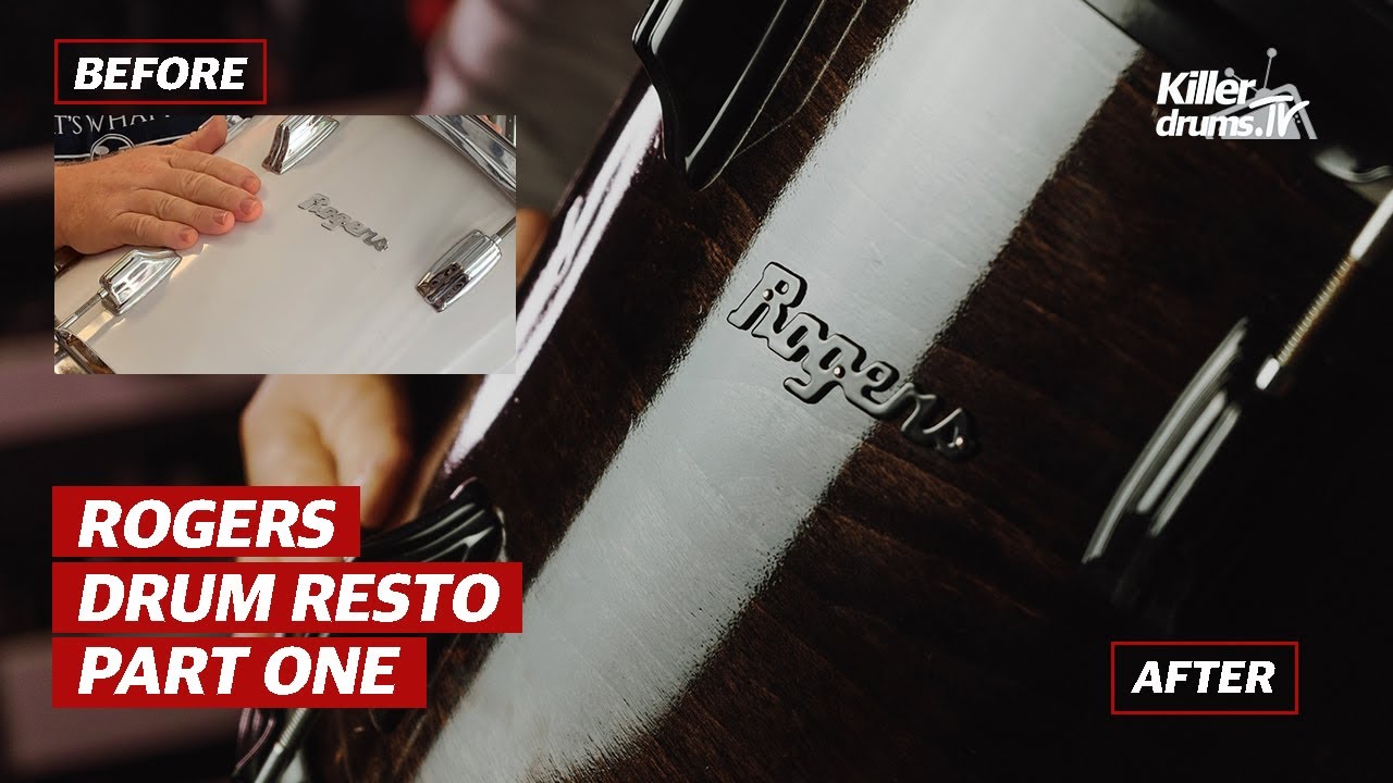ROGERS Drum Resto | PART 1 - How to remove Formica wrap fast.