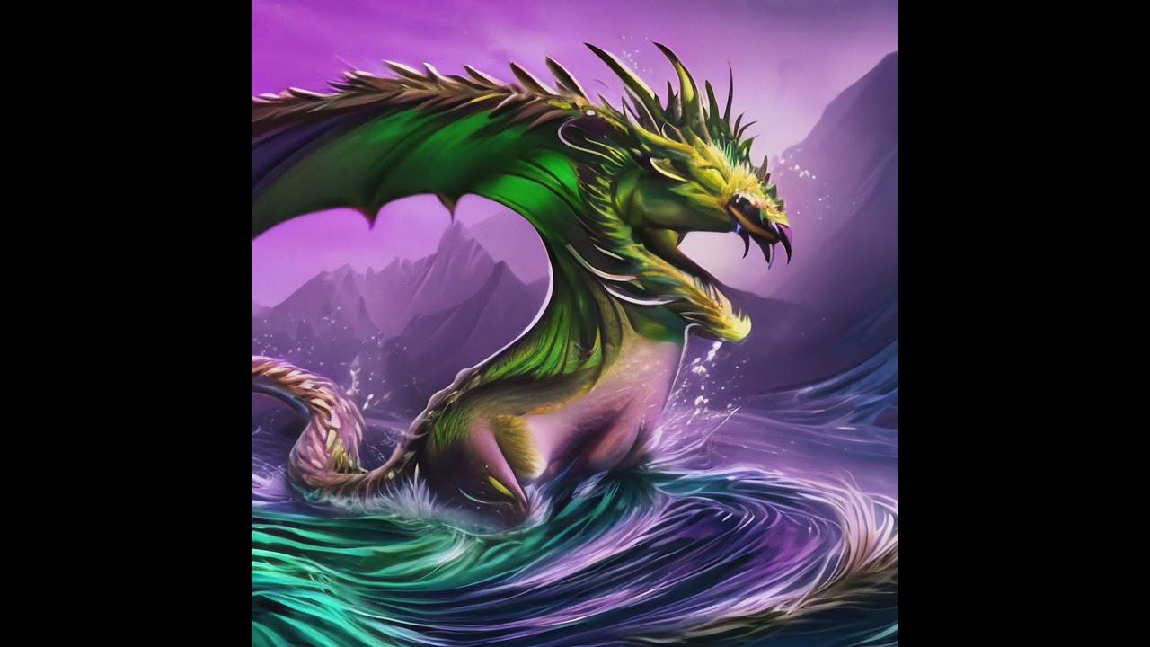 Water fantasy with dragons - constantly shifting 4K