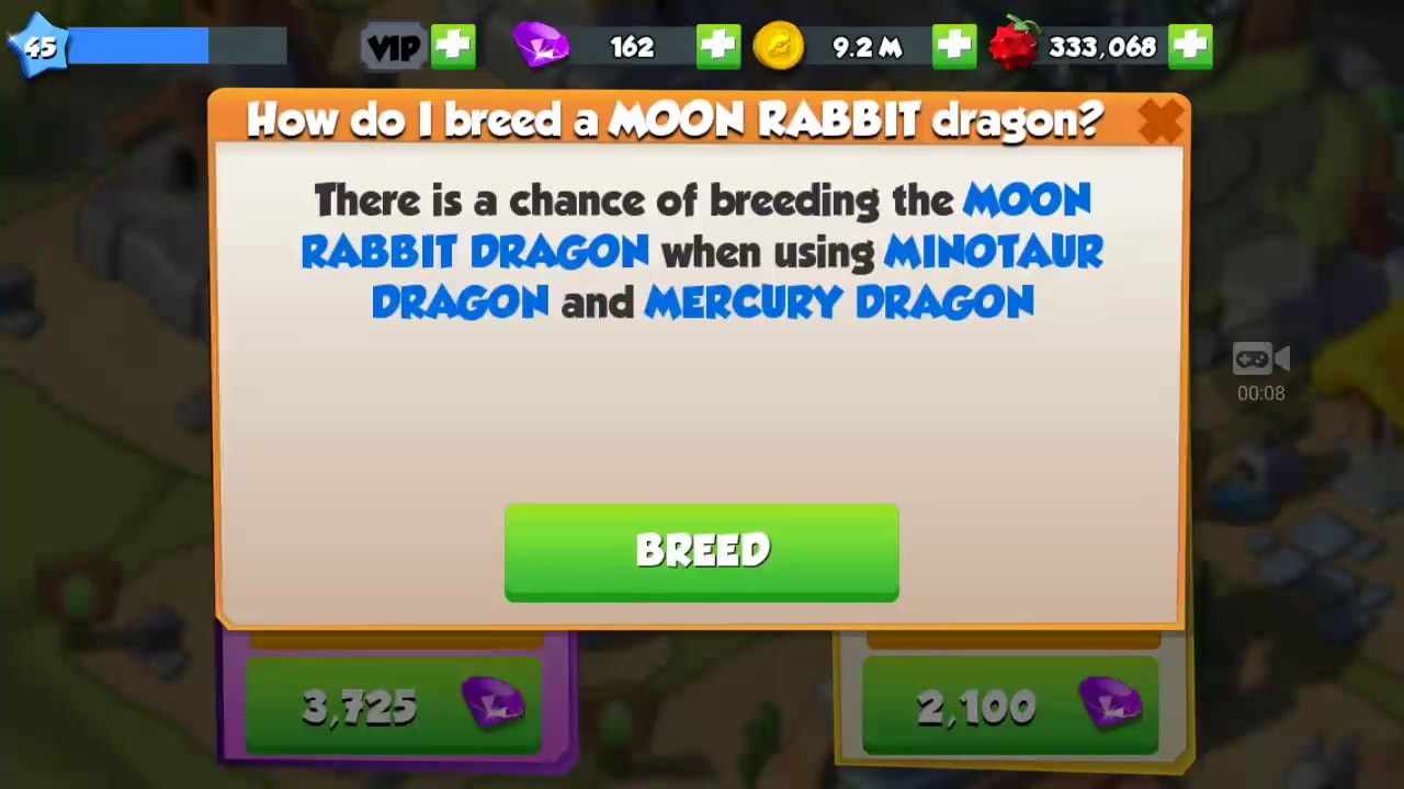 Dragon Mania Legends- How to breed the Moon Rabbit Dragon