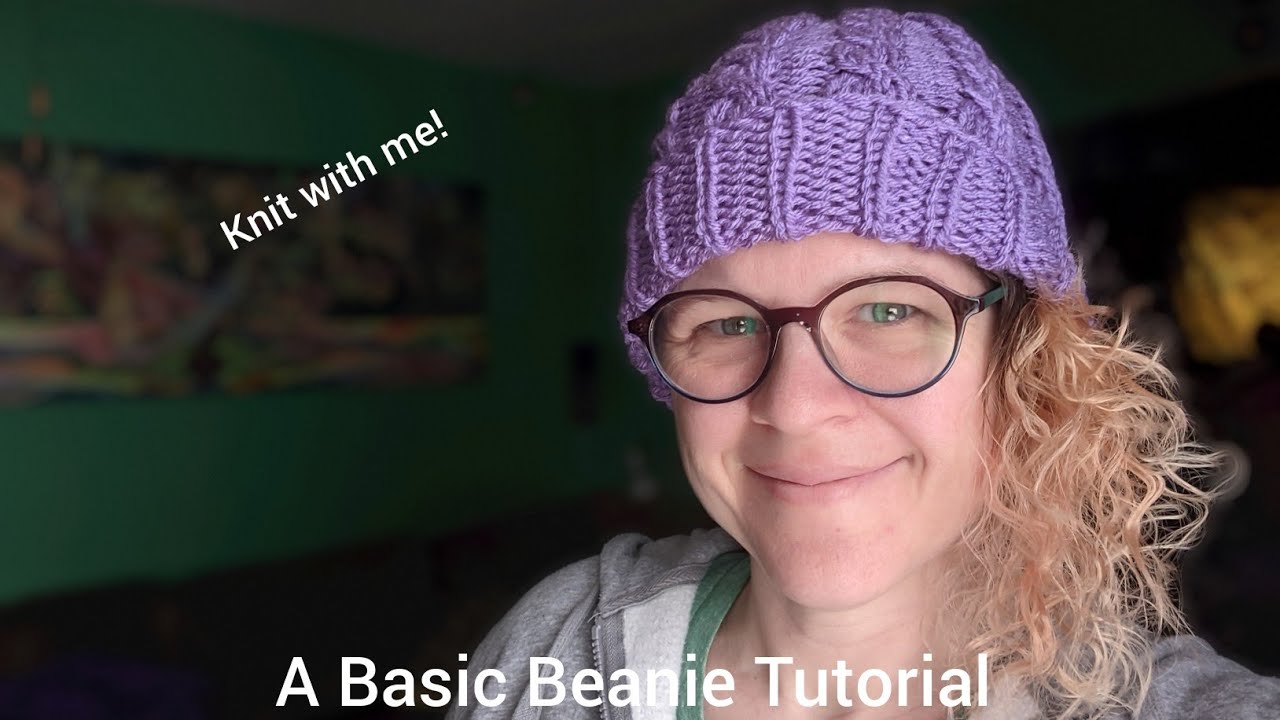 Basic Cable Knit Beanie on Circular Needles | FREE TUTORIAL + PATTERN