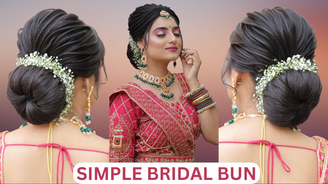 SIMPLE BRIDAL BUN #advancehairstyle #simplehairstyle #hairstyle #hairstyletutorial #hair