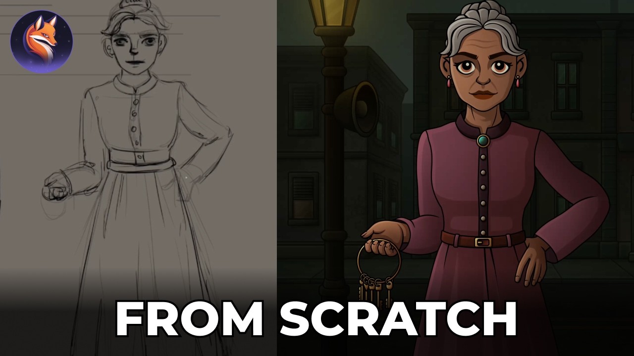 From Blank Canvas to Final Render | Full Character Art Process (Photoshop)