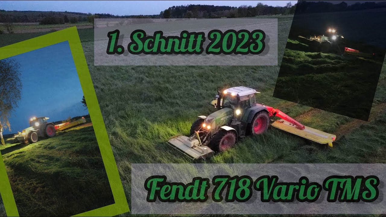 SOUND PUR! Fendt 718 Vario TMS mit P&ouml;ttinger und Claas M&auml;hwerk im Einsatz