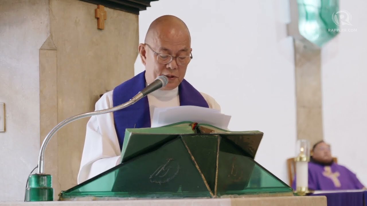 Father Robert Reyes delivers homily at EDSA Shrine Mass after Duterte arrest