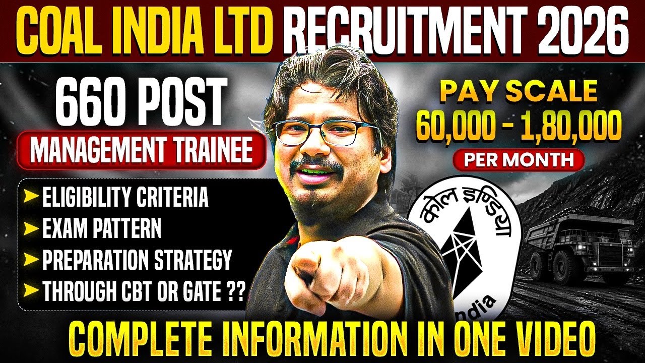 🚨 Coal India Limited MEGA Recruitment 2026 | Bumper Vacancy | CBT only |  #CIL #psu #NEGIsir