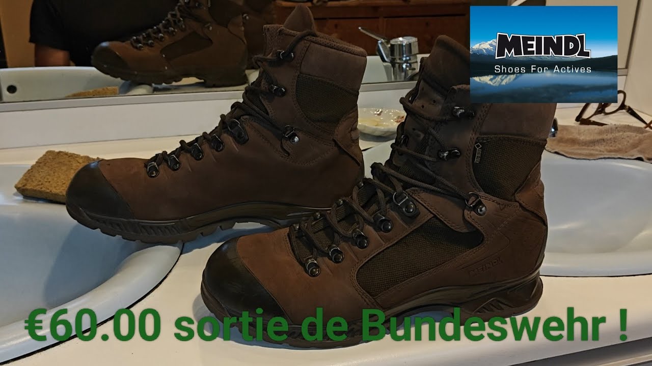Ecosurvivalisme Achat en surplus Bundeswehr de Meindl MD Rock : nettoyage 