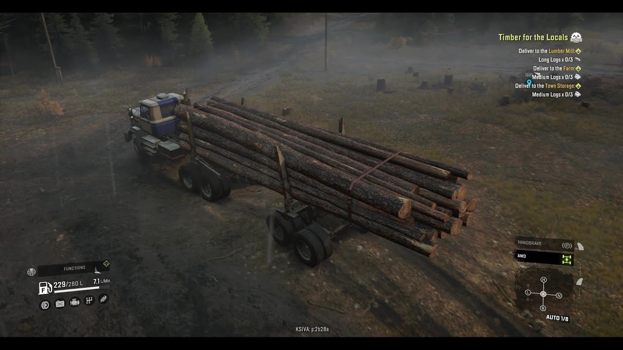 Snow Runner - Timber For The Locals - deliver long logs to the lumber mill part 1