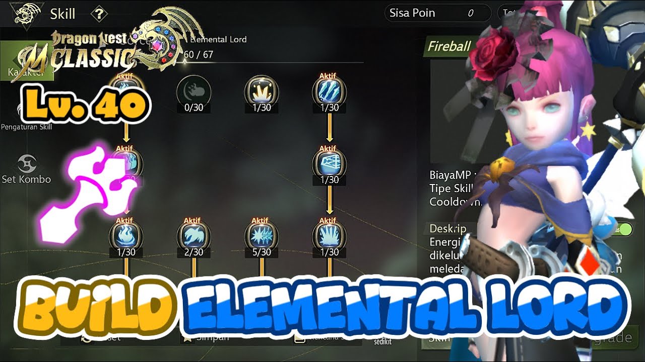 BUILD ELEMENTAL LORD Lv.40 | EQUIPMEN,SKILL,HERALDRY,POTENTIAL,ROTASI SKILL - DRAGON NEST M:CLASSIC