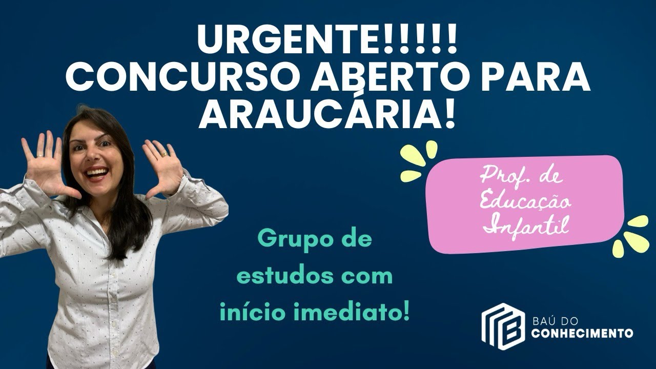 URGENTE!!! Abriu concurso público para Araucária - 2026!!!