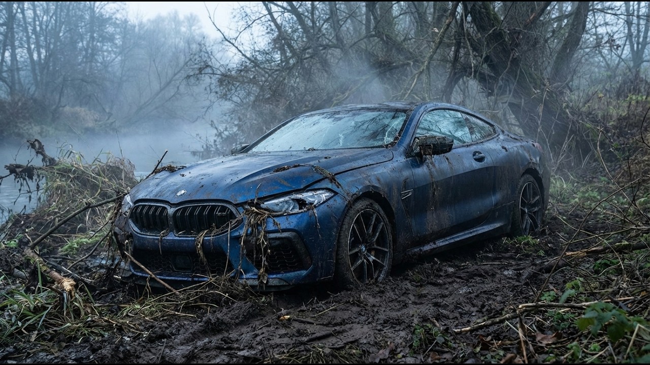 Astonishing Muddy River Rescue & Full ASMR Restoration of an Abandoned 2020 BMW M8 Competition