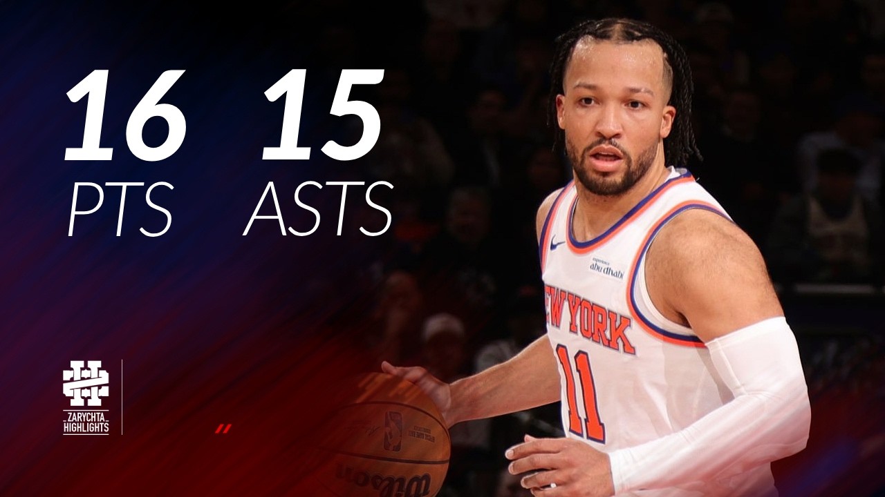 Jalen Brunson 16 pts 15 asts vs Thunder 25/26 season