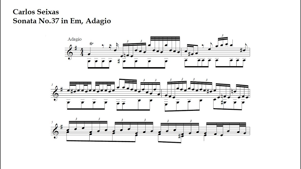 Carlos Seixas. Sonata N37, Adagio