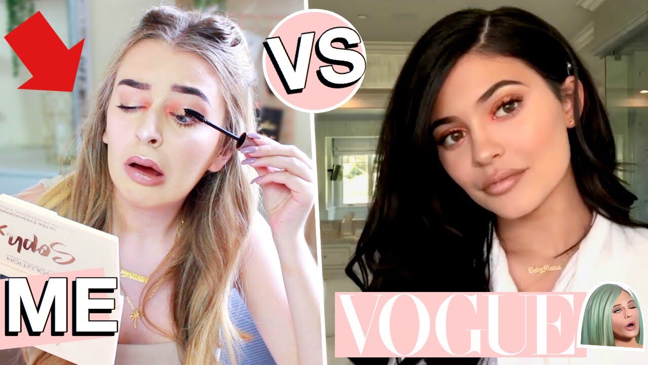 I TRIED FOLLOWING KYLIE JENNER'S VOGUE MAKEUP TUTORIAL...